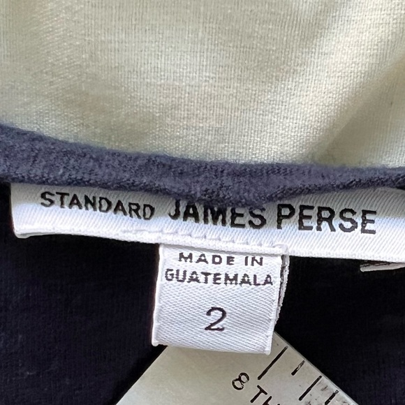 James Perse Navy Blue Slub Tee Size 2 - Picture 9 of 9
